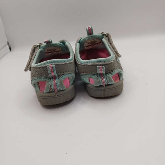 Oshkosh Jax 3 Girls Blue & Pink Hook And Loop Water/Hiking Sandals Toddler Sz 5 - Picture 6 of 10